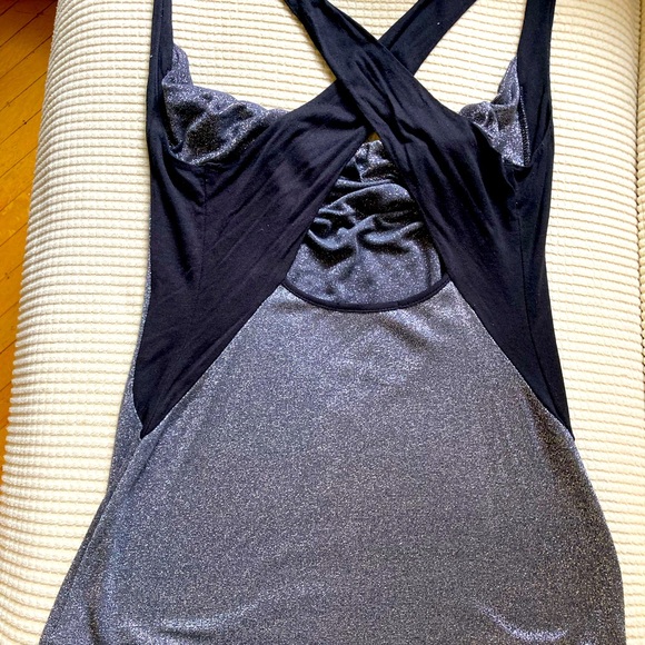 Just Me black/silver top to sparkle up the holidays - Picture 3 of 6